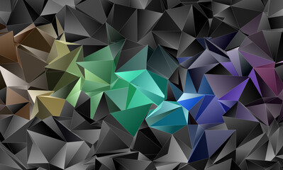 Obraz premium 3d Triangles, abstract background. Design wallpaper.