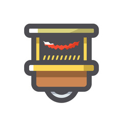 Street Market on wheels Vector icon Cartoon illustration