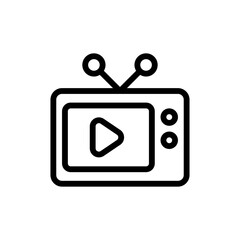 Tv Vector Outline Icon Style illustration. EPS 10 File