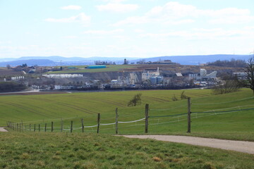 Blick auf den Steinbruch bei Heimerdingen im Landkreis Ludwigsburg