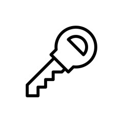 Key Vector Outline Icon Style illustration. EPS 10 File