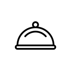 Platter Vector Outline Icon Style illustration. EPS 10 File
