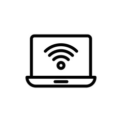 Wifi Connection Vector Outline Icon Style illustration. EPS 10 File