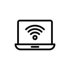 Wifi Connection Vector Outline Icon Style illustration. EPS 10 File