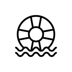 Obraz premium Lifering Vector Outline Icon Style illustration. EPS 10 File