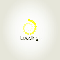Yellow loading vector design and background