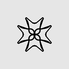 Obraz premium Christian cross flat icon. Simple style christian religion symbol. Logo design element. T-shirt printing. Vector for sticker.