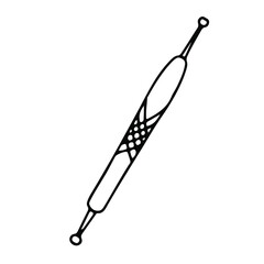 Manicure tools. Hand-drawn doodles. Hand and nail care. Vector illustration isolated on white background.