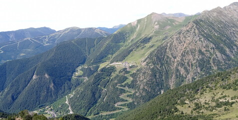 Curvy road going up the mountain