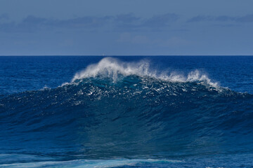 Beautiful blue ocean wave