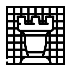 chess game line icon vector. chess game sign. isolated contour symbol black illustration