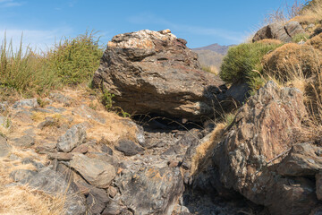 Fototapeta na wymiar rocks and stones of Sierra Nevada