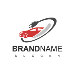 Electric Car Logo Design Vector