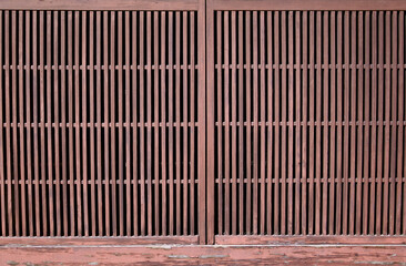 京町家の格子戸