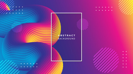 Trendy abstract design templates with 3d flow shapes. Dynamic gradient composition. Applicable for covers, brochures, flyers, presentations, banners. Vector illustration. Eps10