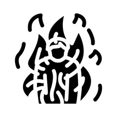 burning man event glyph icon vector. burning man event sign. isolated contour symbol black illustration