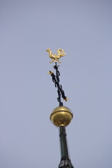 Kirchturmspitze der evangelischen Kirche in Flacht