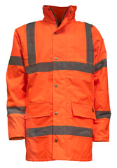 Isolated Orange Hi-Vis Jacket