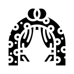 wedding event glyph icon vector. wedding event sign. isolated contour symbol black illustration