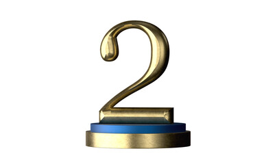 2nd award isolated in 3d