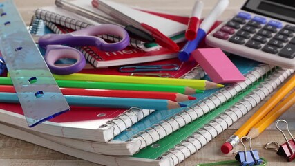 Assortment of back to school supplies - Powered by Adobe