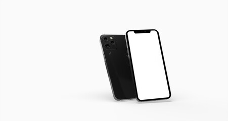 phone 3d illustration mockup smartphone isolated