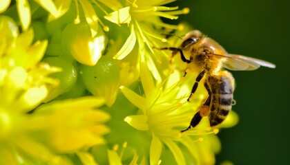 abeja recogiendo polen