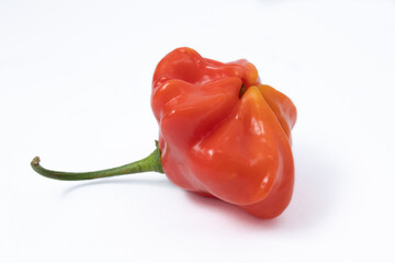 Brazilian cambuci pepper, ripe and whole, isolated on white background