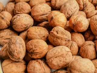 Walnuts close up