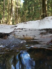 Obraz premium A small stream in the ice
