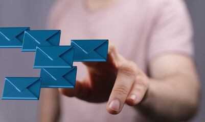 email marketing concept, send e-mail or newsletter.