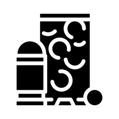 rubber bullets protest meeting glyph icon vector. rubber bullets protest meeting sign. isolated contour symbol black illustration