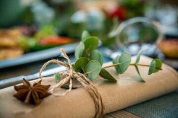 Varied breakfast options in the restaurant