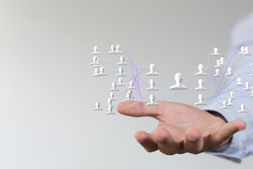 hierarchy connection team group 3d