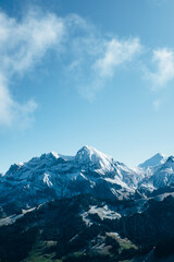 Naklejka na ściany i meble Mountains in Adelboden, Switzerland