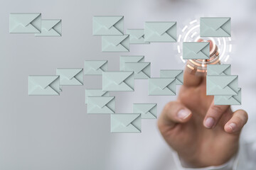 email marketing concept, send e-mail or newsletter.