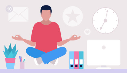 Relax and meditate concept