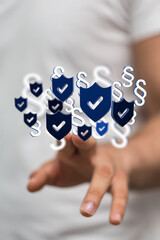 3D rendering digital paragraph law symbol