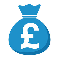 Money bag icon isolated on white background. Bank symbol, profit graphic, flat web sign