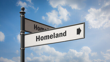 Fototapeta premium Street Sign to Homeland