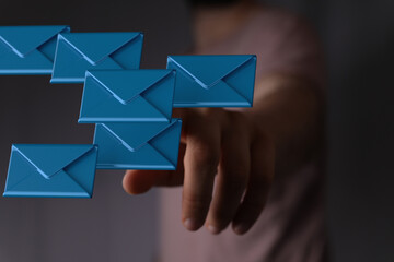 email marketing concept, send e-mail or newsletter.