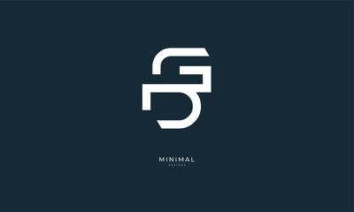 Alphabet letter icon logo GD or DG