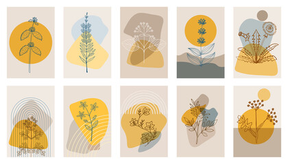 bitter herbs p1, abstract poster, set 1 dd