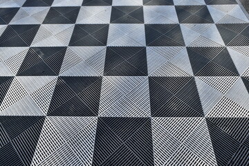Background and texture, black and white squares.