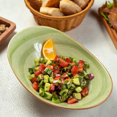 Choban salad, Shepherd's Salad top view