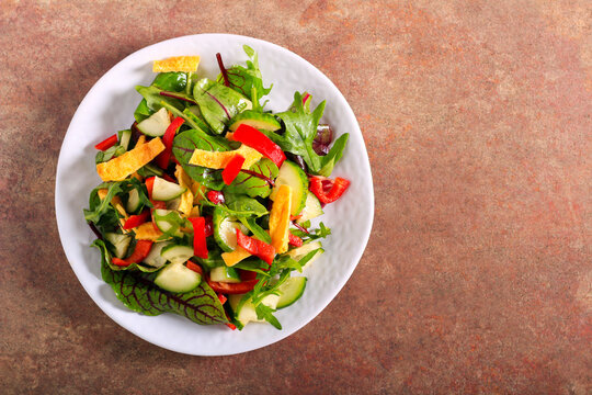 Fried Egg And Vegetable Salad