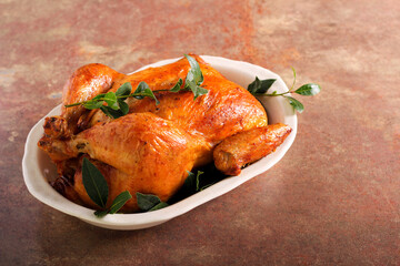 Roast whole chicken