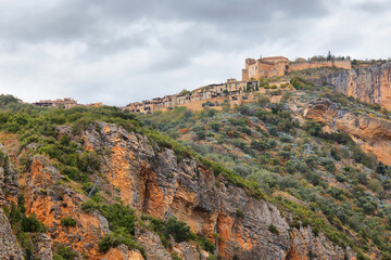 Fototapeta na wymiar Alquezar, a beautiful medieval village in Huesca, Spain