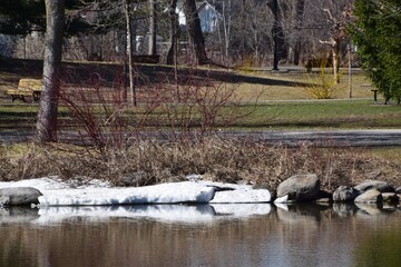 Windmill island on the north shore of Montreal