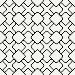 Monochrome mosaic and rhombuses. Vector.